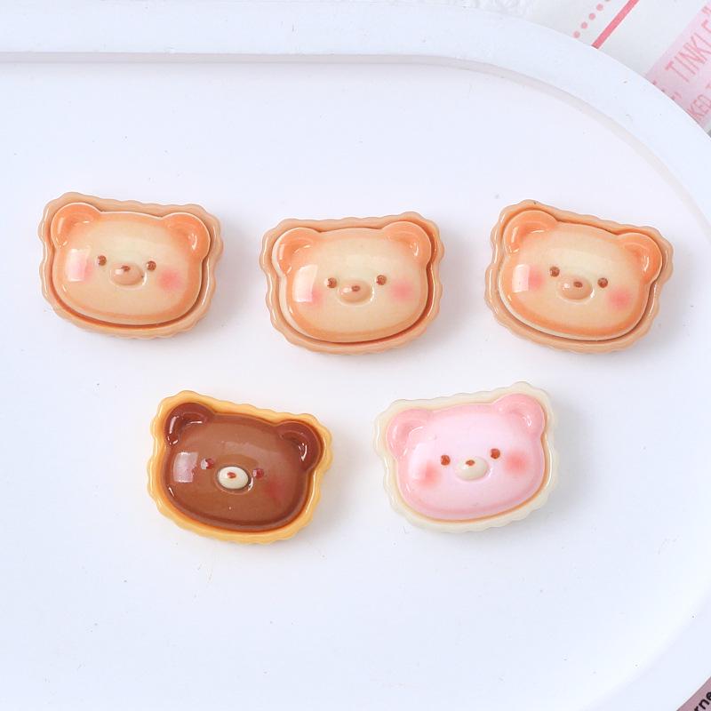 Little Bear Resin Accessories: Biscuit Toy Cream Glue for Phone Cases, Jewelry, Hair Clips, and More