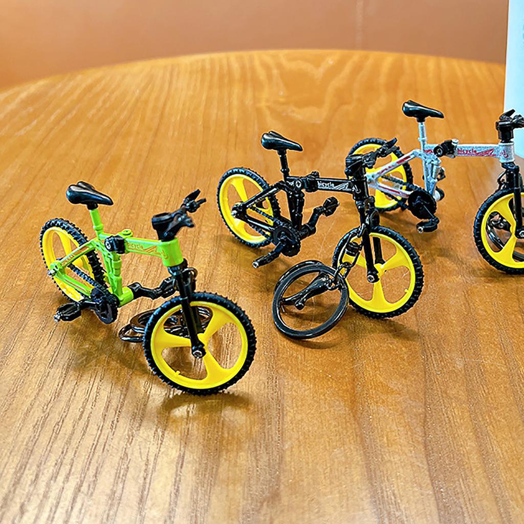 Alloy Folding Mountain Bike Model Toy Mini Finger Bike Fingertip Scooter