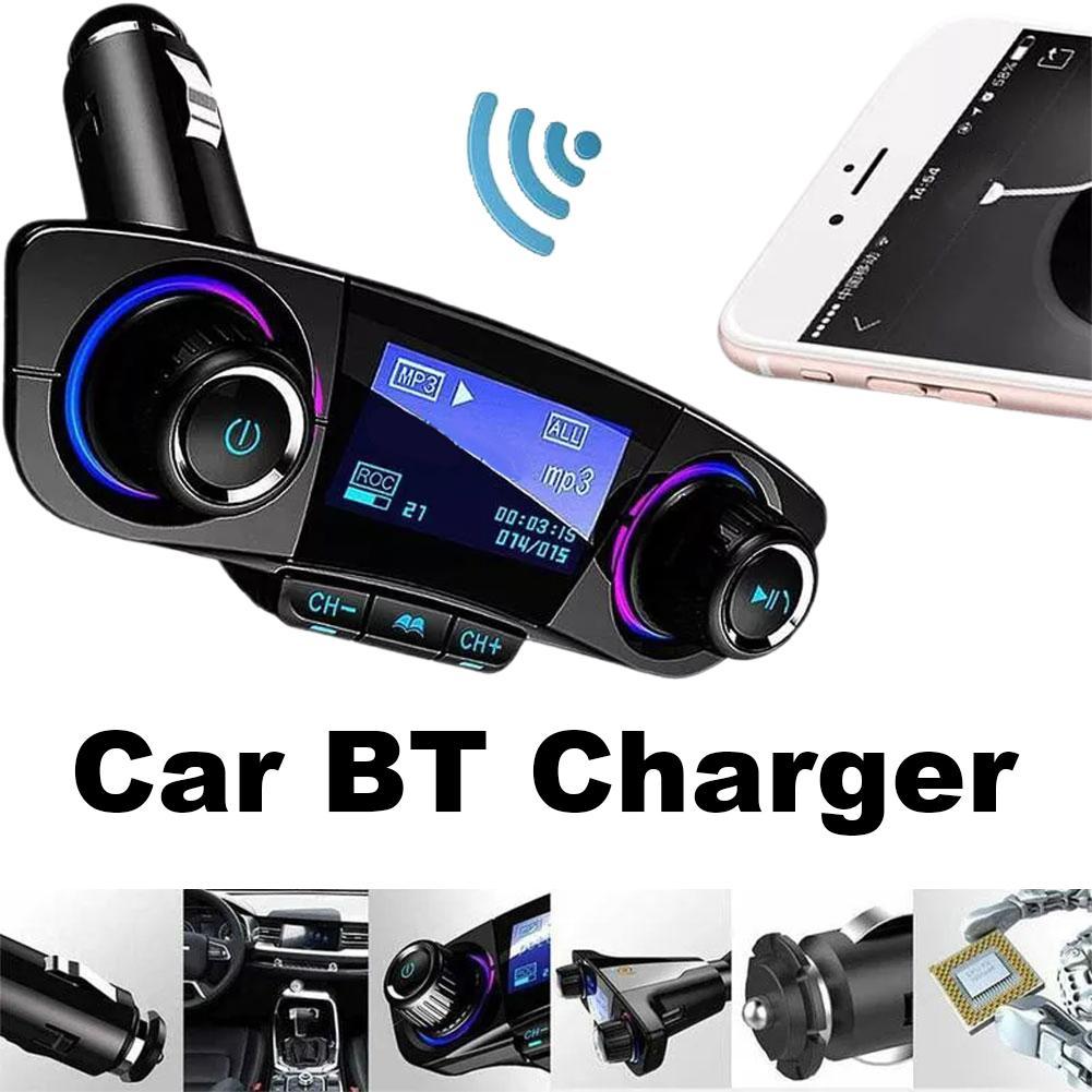 Car Bluetooth Charger FM Transmitter Mp3 Player Auto Wireless Handsfree Dual USB Charger LED Screen Bluetooth 5.0 Car 2027