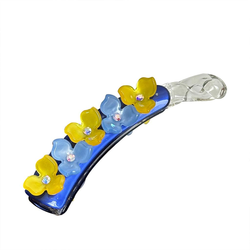 Dowe Fashionable Acetate Hair Claw Clip With Sparkling Rhinestones For Effortless Style