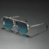 Non-polarized Fashion Sunglass Men Vintage Sunscreen Oversized Sunglasses Women Trendy Metal Glasses