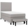 Maison Exclusive - Sommier à lattes de lit et matelas Gris clair 90x190 cm Tissu
