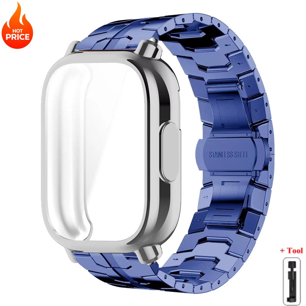 Carcasă+Curea Pentru Redmi Watch 5 Active Husa Moale din TPU Pentru Xiaomi Redmi Watch 5 Lite Brățară Metalică de Lux Brățară din Oțel Inoxidabil