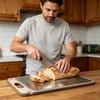 Titanium Cutting Board with Built-In Knife Sharpener Garlic Grater & Juice