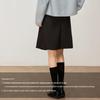 VICTORIA&VERA Women's MIU Style Pleated A-Line Skirt
