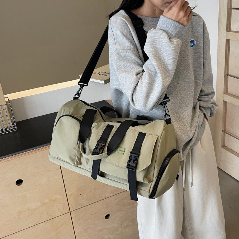 Sommer Einfache, Modische Hand-Reise-Tasche mit großer Kapazität Trocken- und Nass-Trennung Sport-Gymnastiktasche Kann an Trolleygestänge befestigt werden