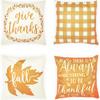 Nordic Fashion Square Linen Pillowcase Thanksgiving Design Autumn Harvest Cartoon Pumpkin Print Cushion Pillowcase