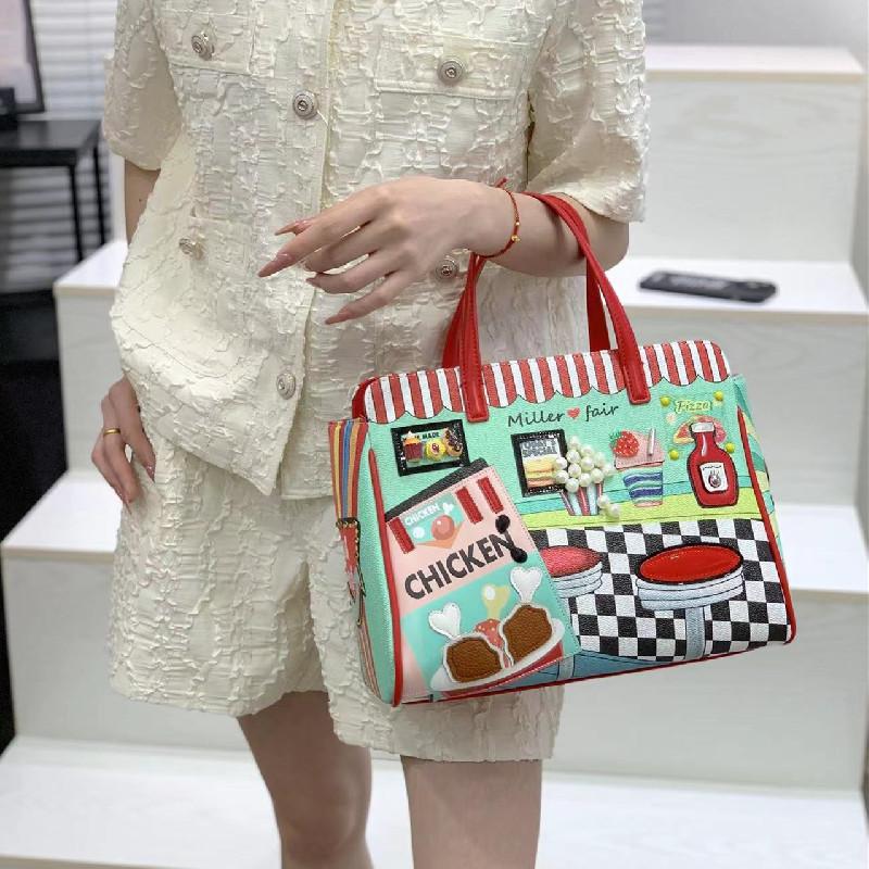 

Heavy Industry Handmade Embroidered Bag Women S Spring And Summer New Color Matching Contrasting Handbag Versatile Shoulder Messenger Bag