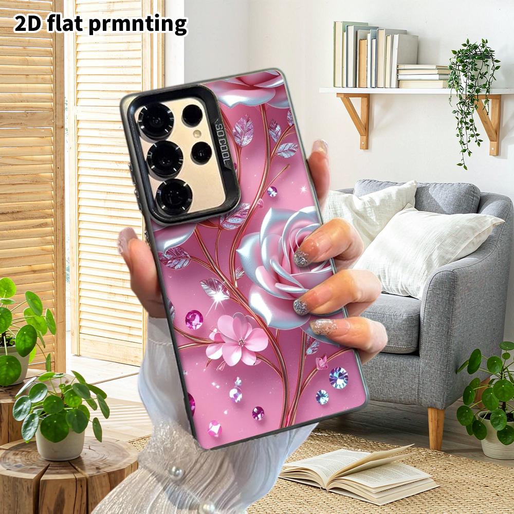 Phone Case: 2D Flat Samsung Galaxy A34 A35 M05 M06 S20 S22 S21 FE Plus 5G Protective Case, Couple Style, Rose Vine, Christmas and Halloween Gift