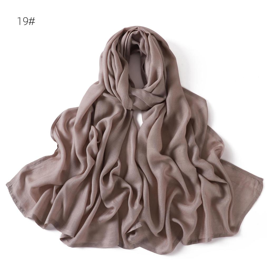 Miękki Modalowy Szal Szal z Szerokim Brzegiem w Jednolitym Kolorze Oddychający (70 x 175 CM)