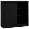 VidaXL Office Cabinet with Sliding Door Storage Cabinet Filing Cabinet Storage Furniture Home Interior Black 335952