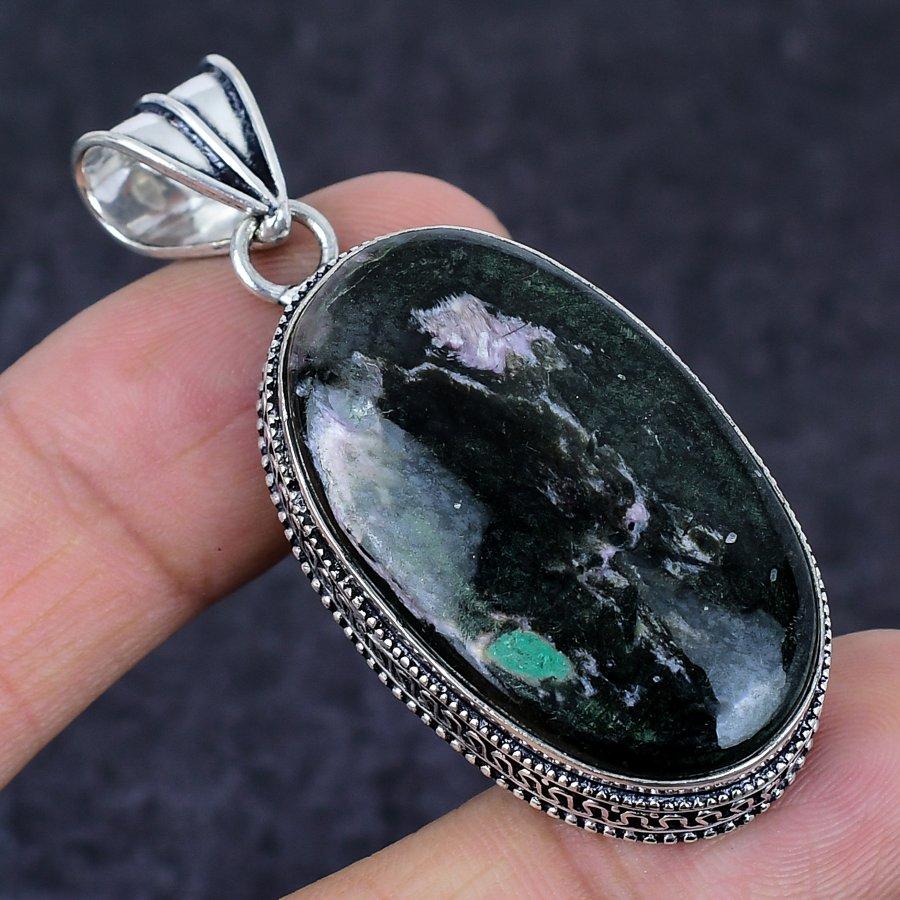Eudialyte Gemstone Handmade 925 Sterling Silver Jewelry Pendant 2.25" z0Z19