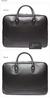 Bercute Black Men's Business Bag, Briefcase, Tote, Shoulder Bag, Lightweight, Large Capacity, Fits B4 and A4 Documents, Solid Color, 2-Way, Commuter