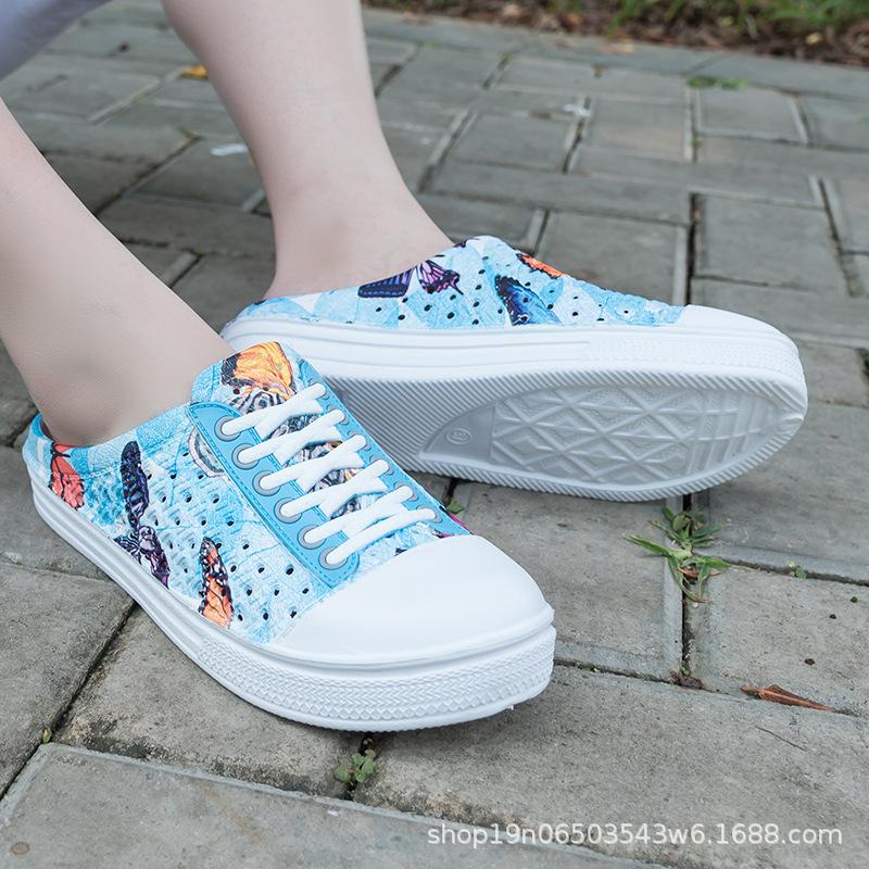 2025 large size foreign trade outdoor summer board shoes travel sandals women's cool slippers double color matching