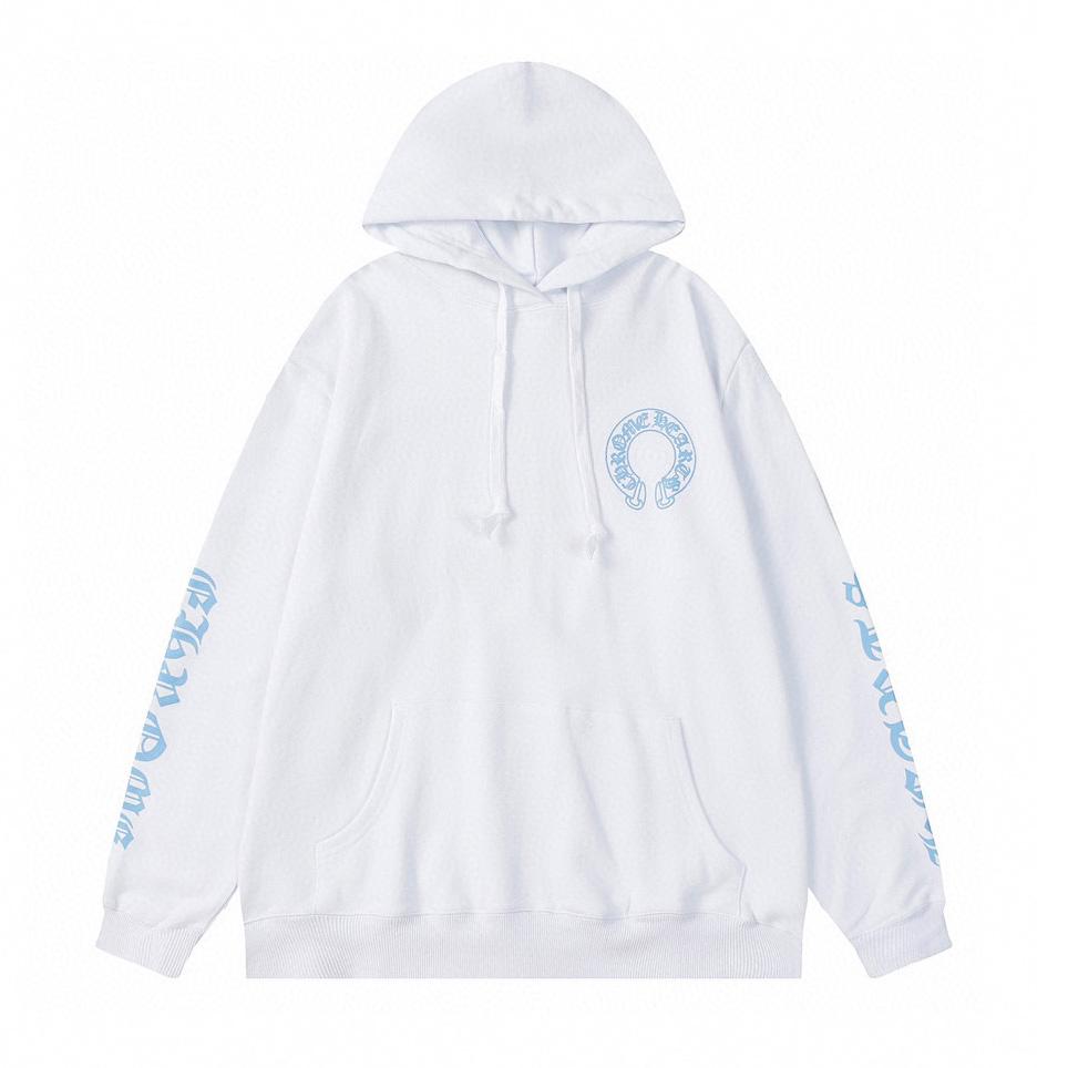 820 CHROME HEARTS 2025 Podzim a Zima Nová Nadměrná Velikost Klasický Styl Logo Mikina s Kapucí, Vhodná pro Páry