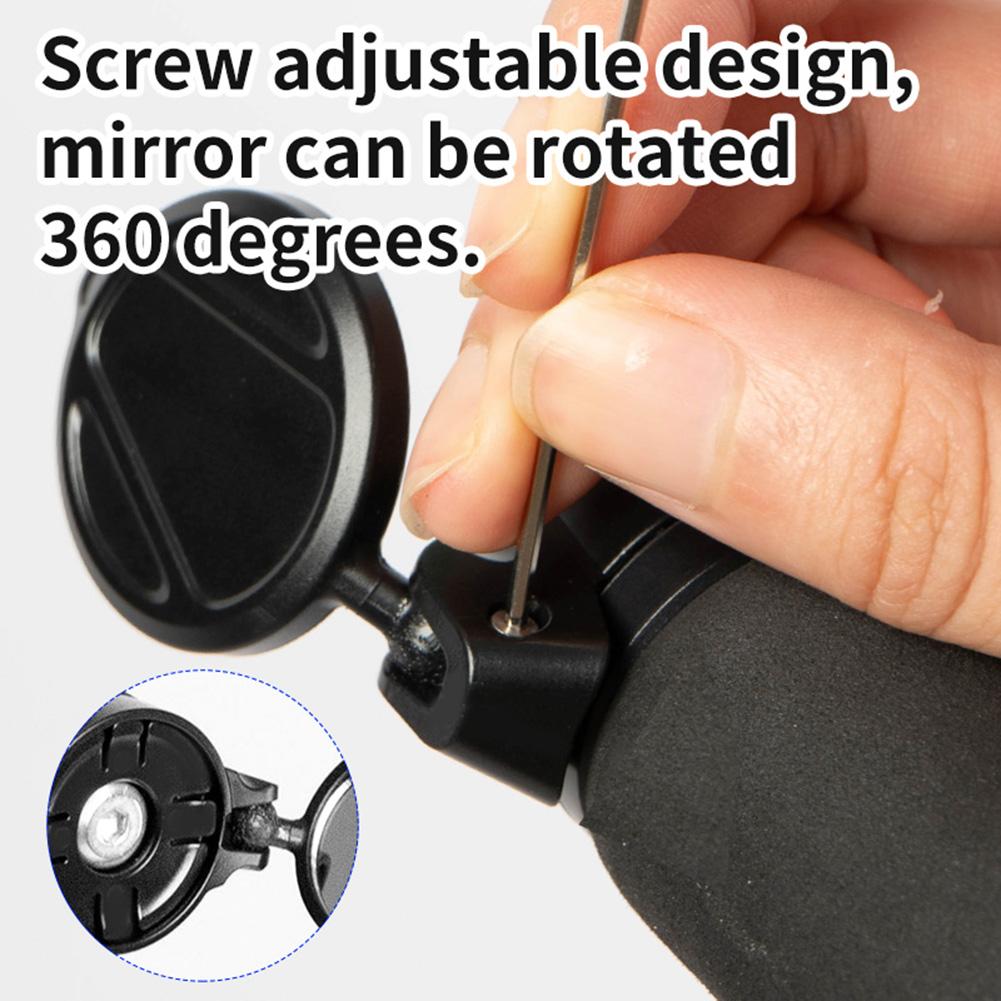 Bicycle Rearview Mirror Universal Bike Handlebar Plug Rear View Mirror Riding Handlebar End Rearview Mirror for Outdoor Sports