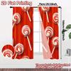 2D Flat Printing  JIT 2pcs   Curtains (Without Rod) Candy Swirl Curtain Popular Minimalist Curtains Versatile Polyester Curtains