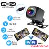 Câmera de Ré para Carro Wifi HD 170 Graus Câmera de Visão Traseira Sem Fio à Prova d'Água Wifi Câmera de Ré 12V 24V para Android Ios