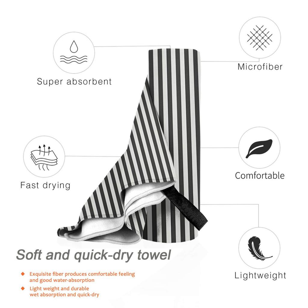 Vertical and Horizontal Diagonal Stripe Design Pattern Beach Towel Soft Microfiber Quick Dry Absorbent Quick Towels For Pool