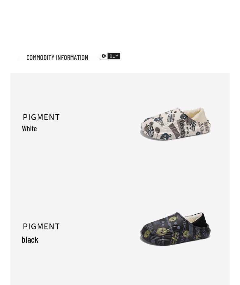 Men's Winter Waterproof Fleece-Lined Cotton Slippers - Plus Size, Dual-Use, Wrap-Heel, Half-Slippers for Outdoor & Home Use