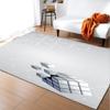Striped Checked Large Carpet Feather Wind Bedroom Floor Mat