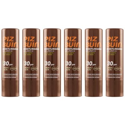 Piz Buin Moisturizing Protective Lip Balm SPF30 X6pcs