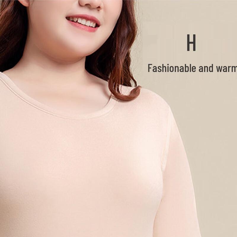 Langsash Women's Plus Size Wool Silk Thermal Underwear Set