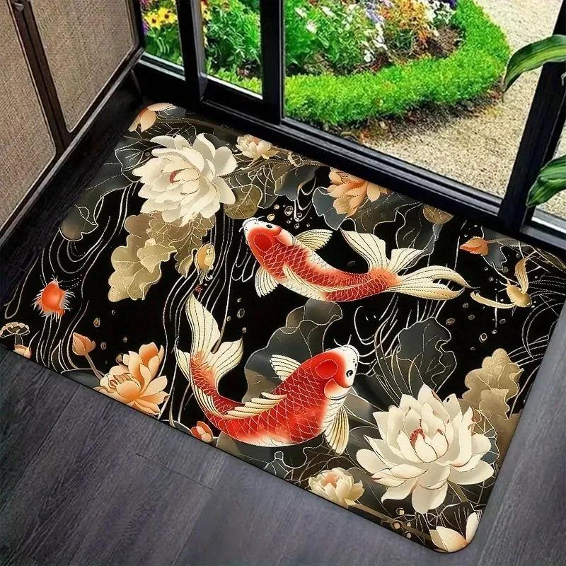 1PC Van Gogh painting Kitchen Rugs Non-Slip Door Mats Pop design Living room Rugs Bath Mat Carpet for Home Sink Laundry Decor
