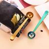 1pc-2-in-1 Coffee Spoon Sealing Clip Kitchen Coffee Spoon Food Sealing Clip Multifunctional Coffee Bean Measuring Spoon