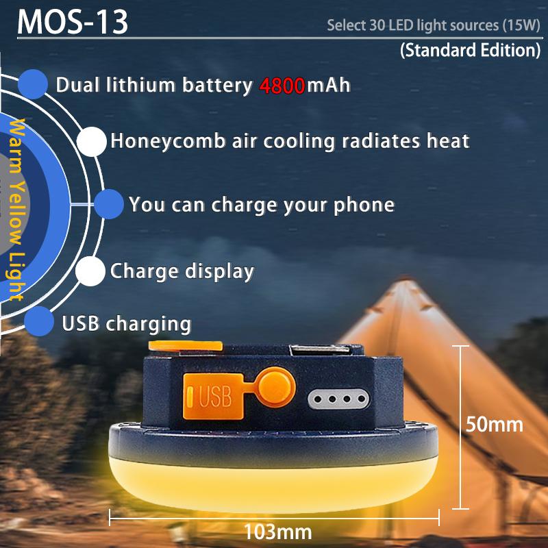 MOSLIGHTING Tent Light Rechargeable Lantern Portable Emergency Night Market Light Outdoor Camping Bulb Lamp Flashlight Home LED