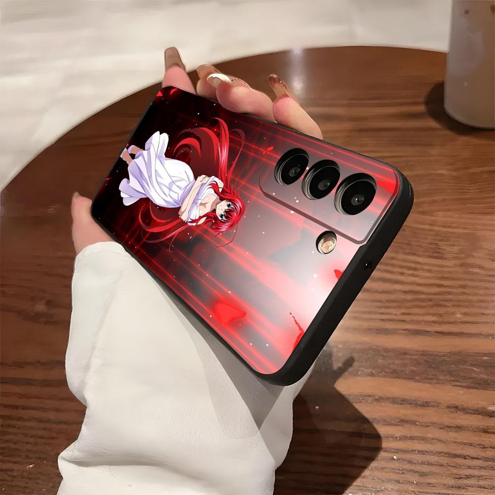 DXD Rias G-Gremory Phone Case For Samsung S26 S25 S24 FE S23 S22 S21 Plus S20 Ultra Note20Ultra Black Soft Shell