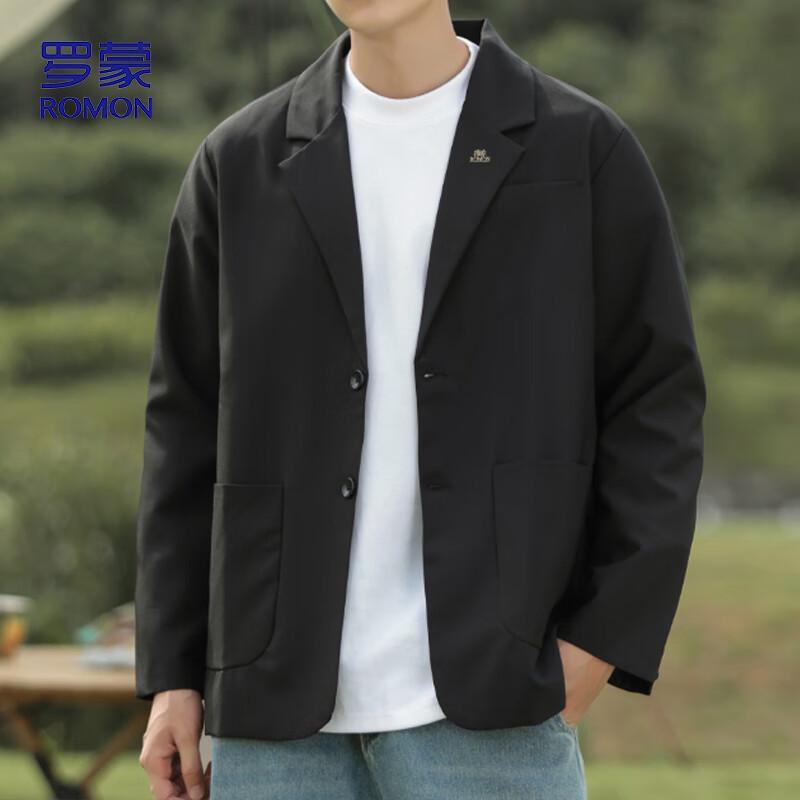 ROMON Men s XF01 Business Casual Loose-fit Blazer XL
