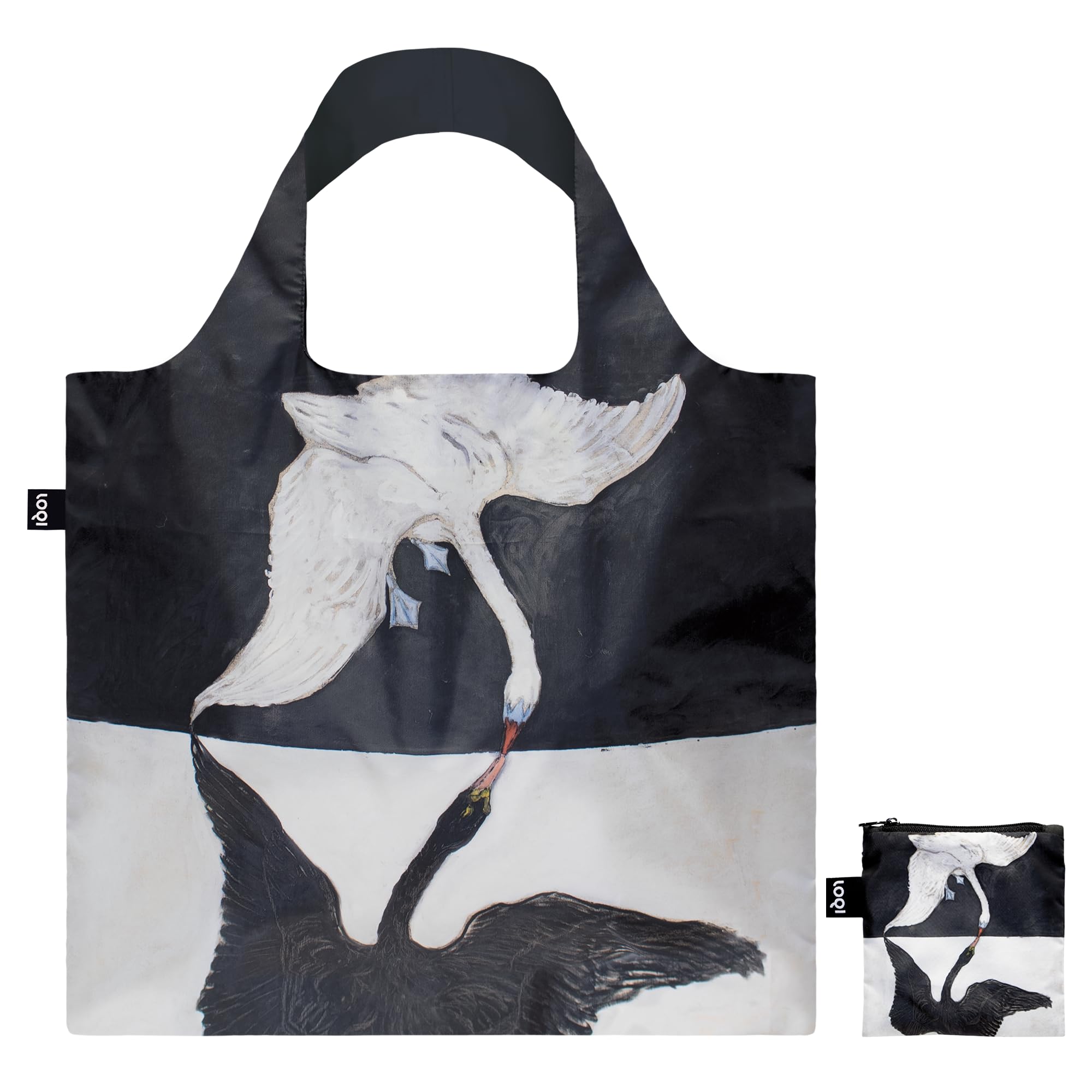 

LOQI Eco Bag Clint Swan Recycled Foldable Stylish