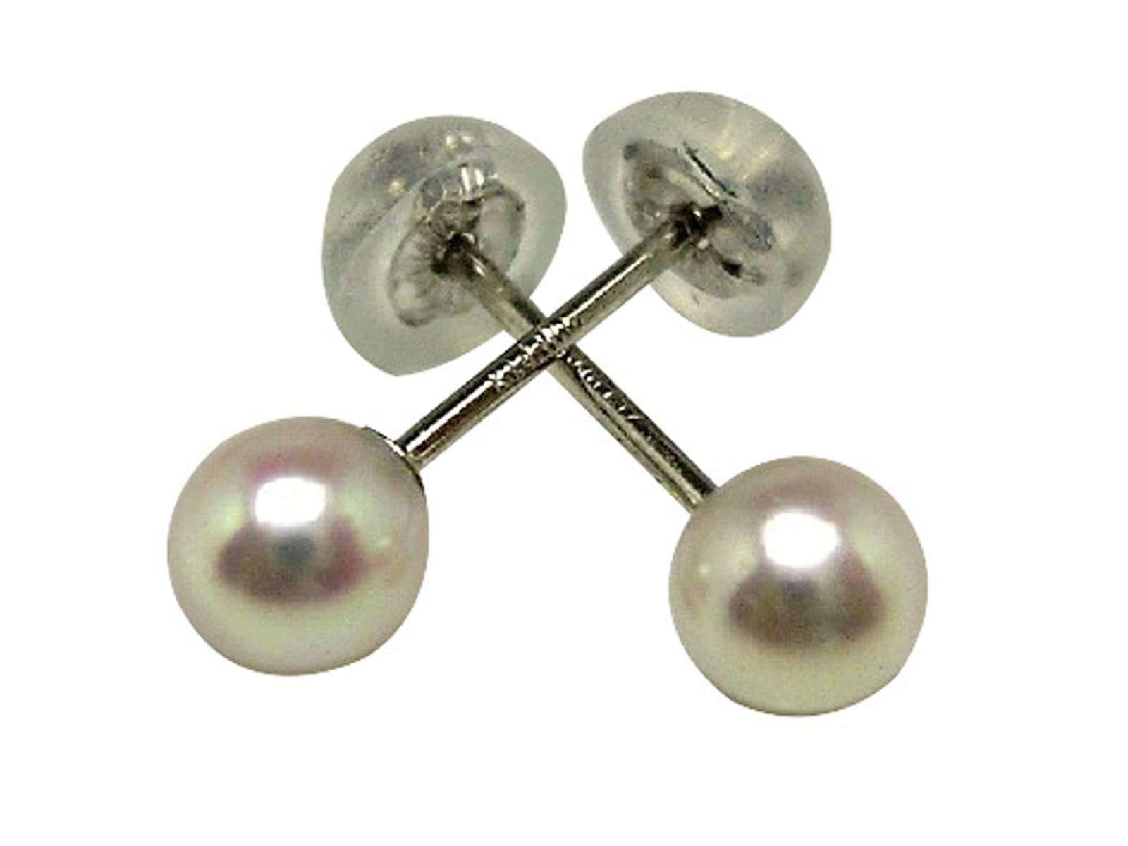

Isowa Pearl pearl specialty store Isowa Akoya pearl stud earrings white K14 white gold 59574 (Ise-Shima Pearl) 4.0-4.5mm