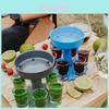 Distributeur et support élégant pour 6 verres à shot pour les fêtes avec des verres colorés