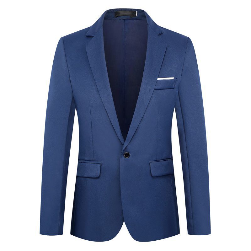 Men's Suit Korean Version of Youth Slim Fit Solid Color Single-row One-button Small Blazer