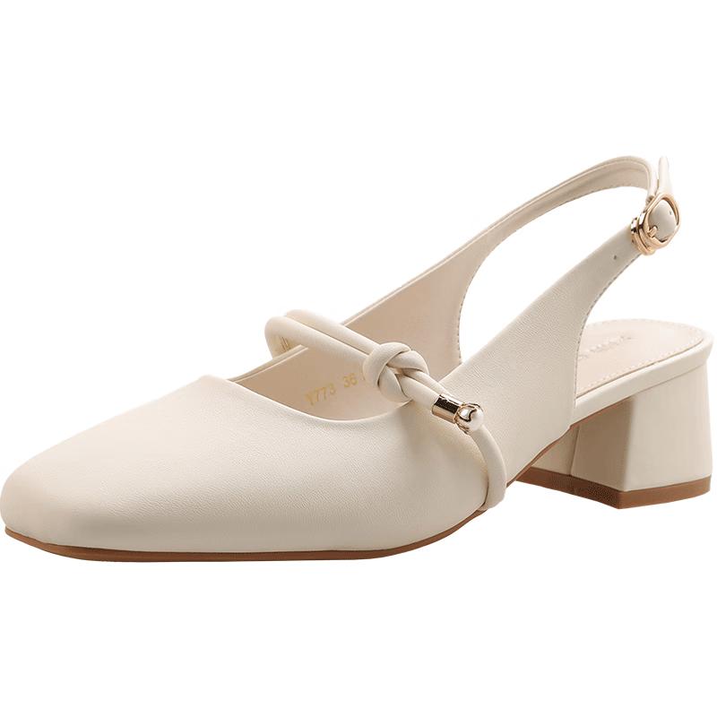 ZHR Women s Closed-Toe Mary Jane Block Heel Sandals Y773 EU 36