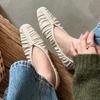 Fashion 2025 New Spring Autumn Women Flats Roman Style Retro Soft Shoes Fashion Casual Shallow Mouth Square Toe Comfy Women FFlat Shoes