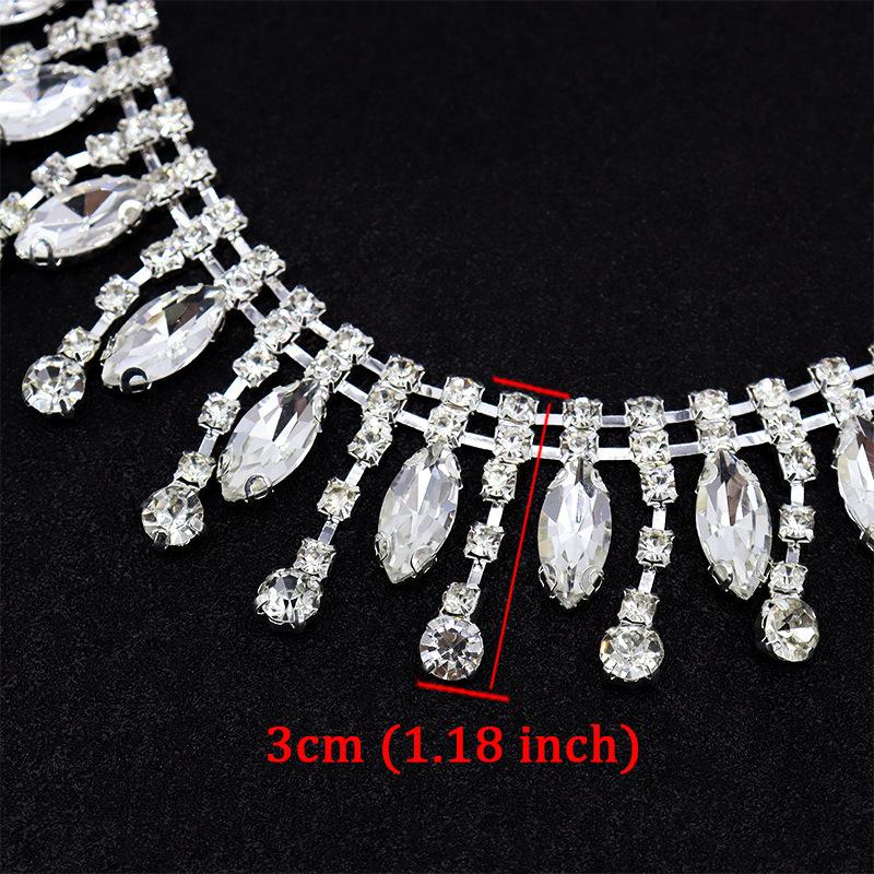 10Yards Rhinestone Tassel Sparkle Diamond Crystal Rhinestone Chain Clothing Bag Trim DIY Arts Crafts Wedding Gift Decoration