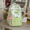 Schoolbag New High-value Ins Wind Smudging Large-capacity Backpack Mori Girl Printed Backpack Junior High School Student Backpack