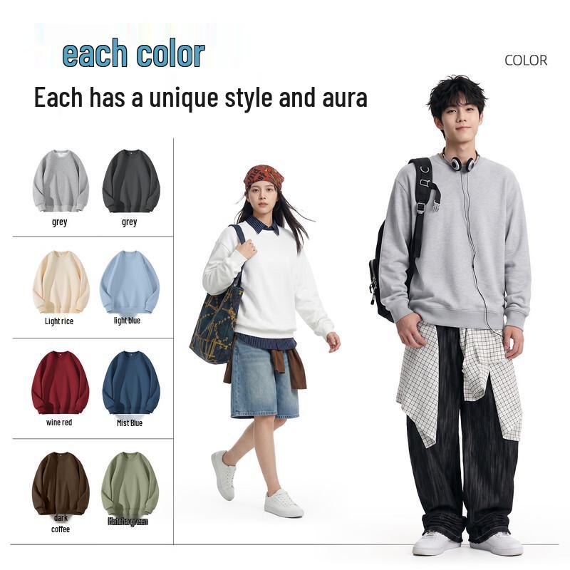 Jeanswest Men's Classic Round Neck Pullover Sweatshirt