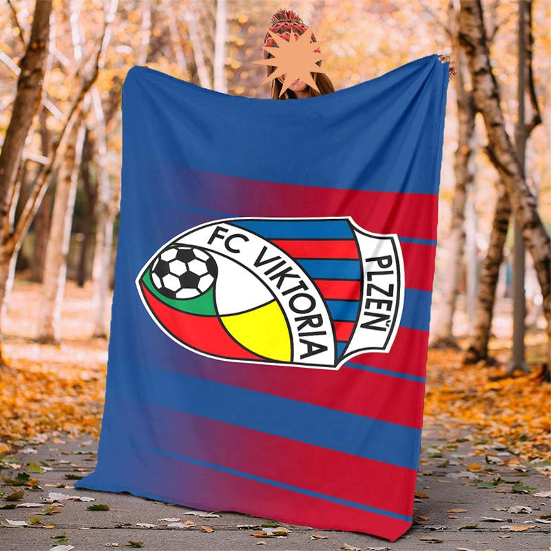 Fc Viktoria Flannel Blanket Soft Warm All-Season Throw, Design for Camping, Car Travel, Hiking Sofa, Bed, Office Perfect Gift for Parties
