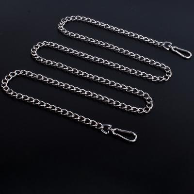 Pet Products Factory Metal Dog Chain Stainless Steel One Top Two Double Head Dog Chain Traction Leash Bite Resistant Traction Leash