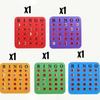 5Pcs Bingo Game Card Easy-Read With Sliding Windows Reusable Logical Thinking Ability Game Bingo Board Game Party Gift