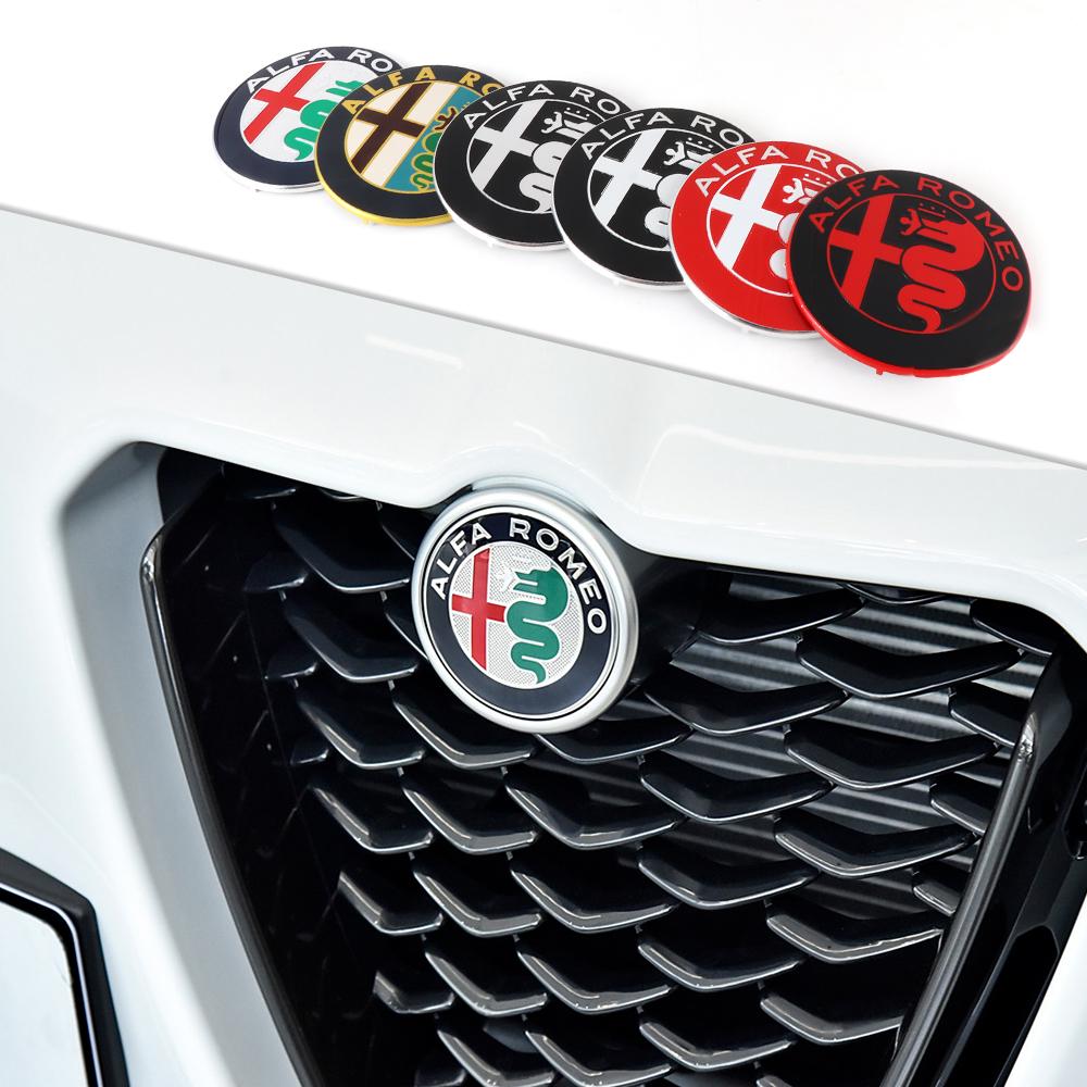 2026 Autocollant Chaud Métal 3D Calandre Avant d'Aile Badge Accessoires Extérieurs Auto Pour Alfa Romeo Giulia Stelvio Giulietta 156 15