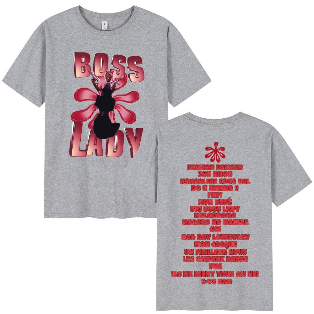 Rapper Theodora BOSS Lady Album Tour Tshirt Unisex Women Clothing Hip Hop Fashion T Shirt Casual Cotton Comfort Oversized Tshirts