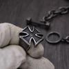 Vintage German Army Iron Cross Ring Stainless Steel Jewelry Gothic Punk Motor Biker Men Ring Teutonic Knight Ring