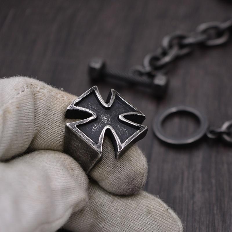 Vintage German Army Iron Cross Ring Stainless Steel Jewelry Gothic Punk Motor Biker Men Ring Teutonic Knight Ring