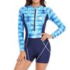 Fashion Women's Long Sleeve Printed   Surf Slim Swimsuit Bikini