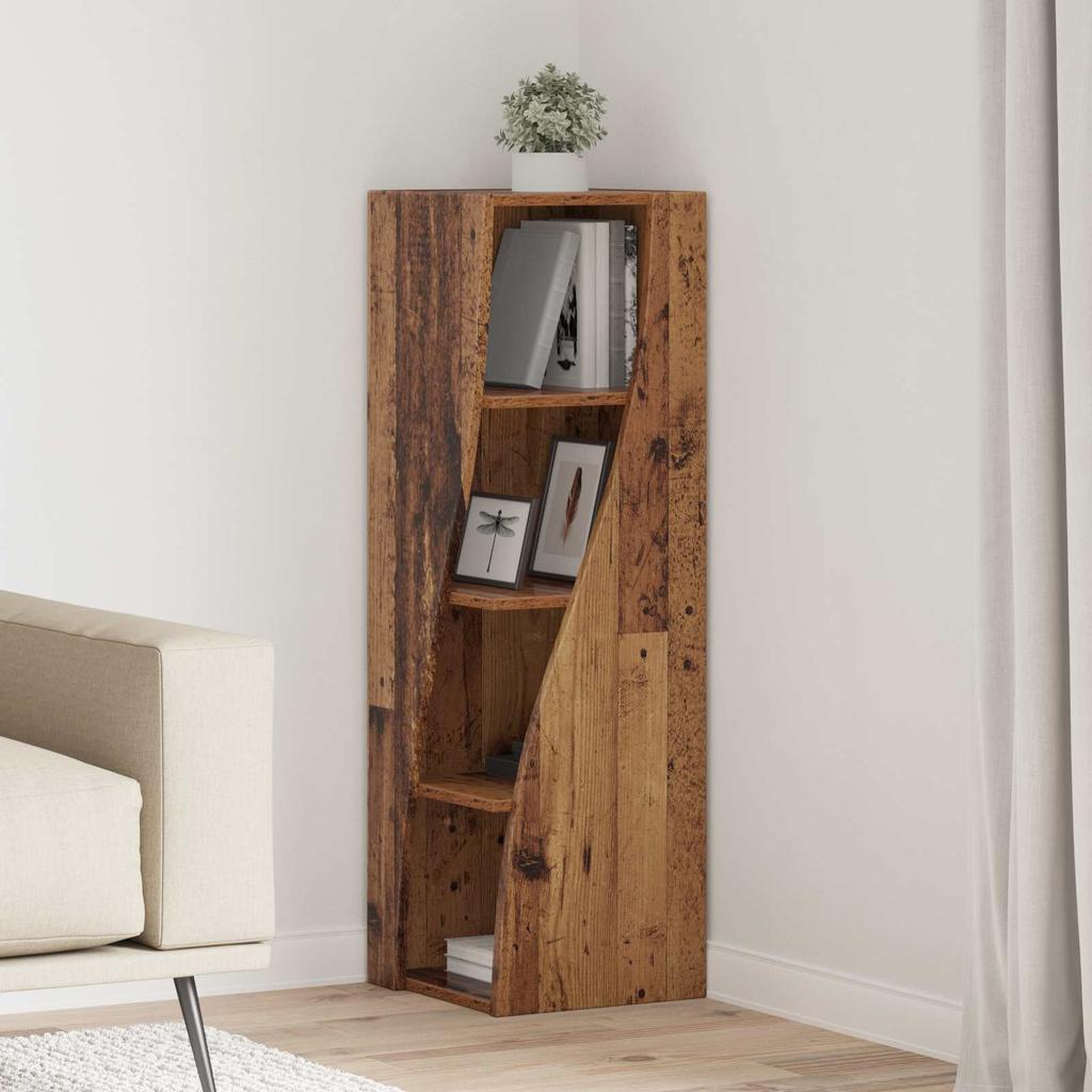 Corner Cabinet 32x32x102cm Engineered Wood Reclaimed Wood